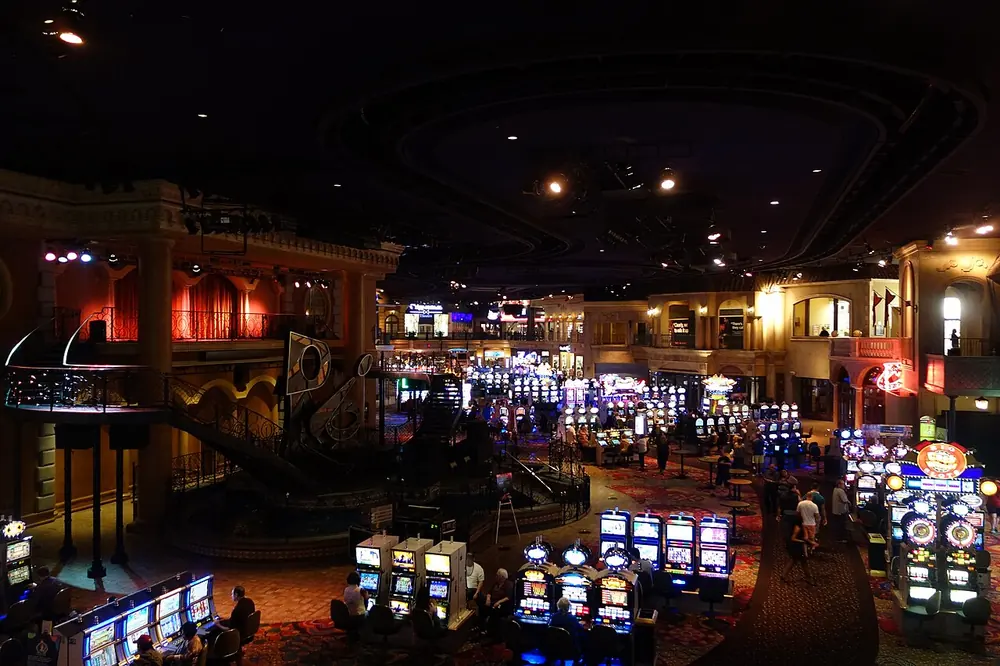 Reviews - casino floor with gaming tables