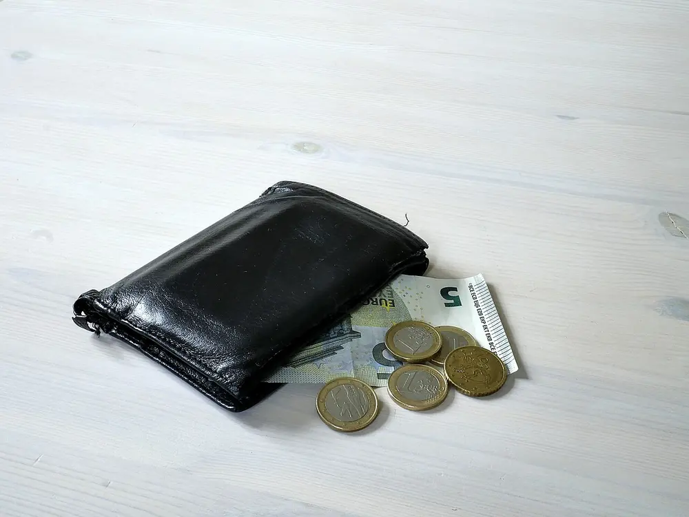 wallet with cash